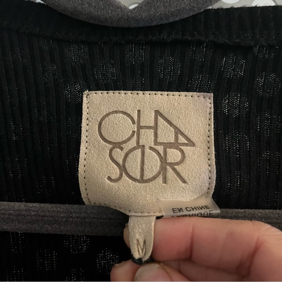 Chaser (sold on Revolve) Love Rib Long Cardigan Size Medium in Black NWT - Picture 6 of 11